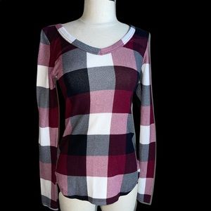 Long sleeve block print shirt